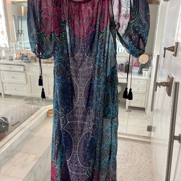 Sun-Kissed On Georgette Off-The-Shoulder Maxi Dress - Picture 2 of 15